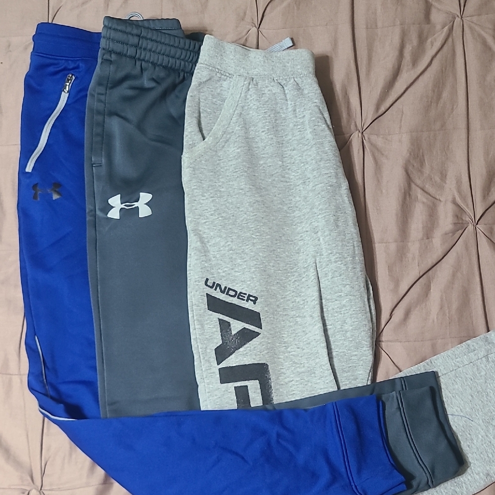 Under Armour Kids' Blue and Gray Joggers Set - Youth Large